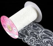 Eleganza Wide Lace Pattern No.358 95mm x 5m Ivory - Ribbons